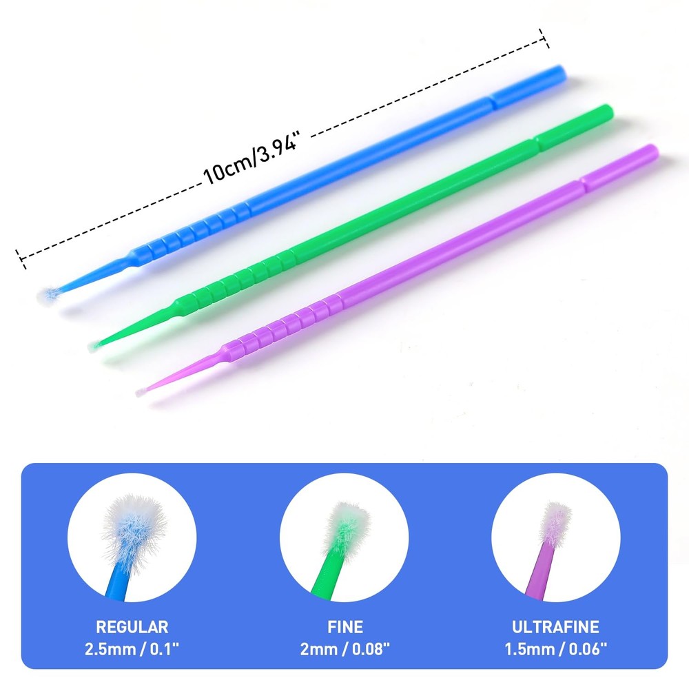 400pcs Dental Micro Applicators Brushes Regular, Disposable Microswabs