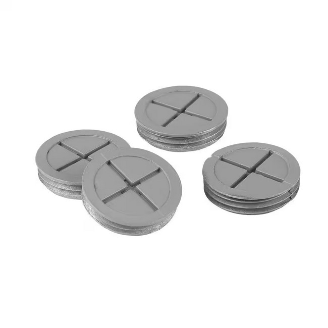 1/2 in. Metallic Weatherproof Box Closure Plug Gray (4-Pack) - Durable, Secure