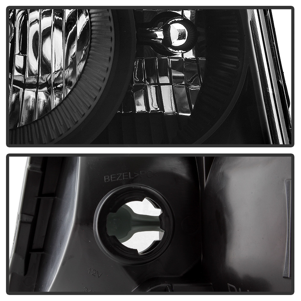 Black 2007-2009 Dodge Durango Headlights Headlamps Replacement 07-09 Left+Right