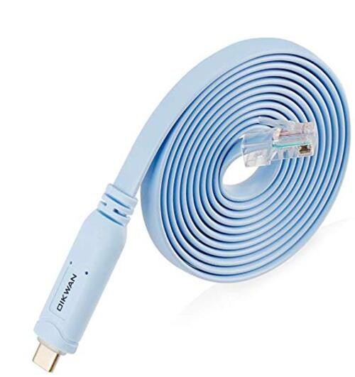 USB-C Cisco Console Cable, 6ft USB Type C to RJ45 Serial 6 ft USB-C 1-Pack