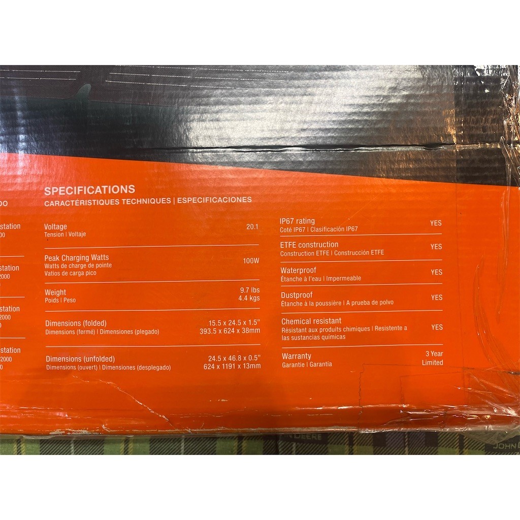 Generac GS100 100W Foldable Portable Solar Panel w/ XT60 Adapter Cable