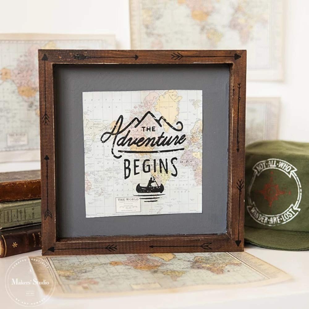 A Makers’ Studio | Tri Mesh Adhesive Stencil | Adventure | Reusable | DIY