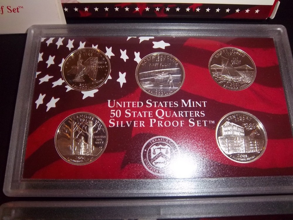 2001 Silver Proof Set U.S. Mint Original Government Packaging OGP COA