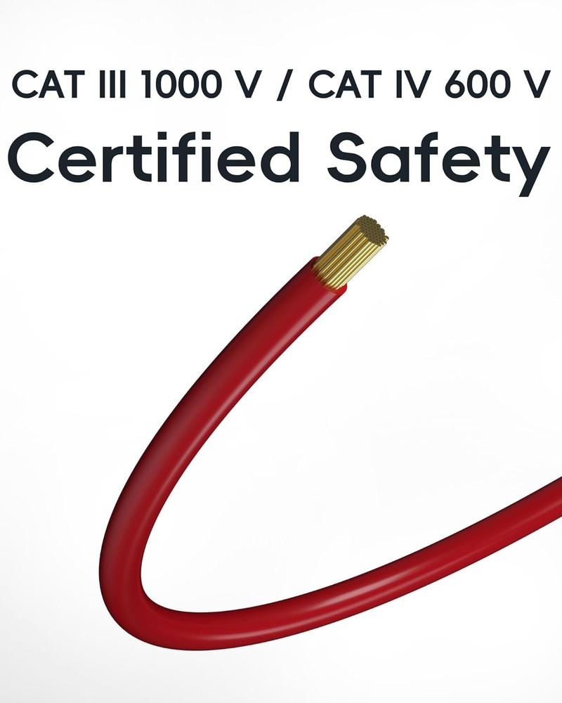 25-Piece Silicone Multimeter Test Lead & Back Probe Kit - Premium Modular Vol...