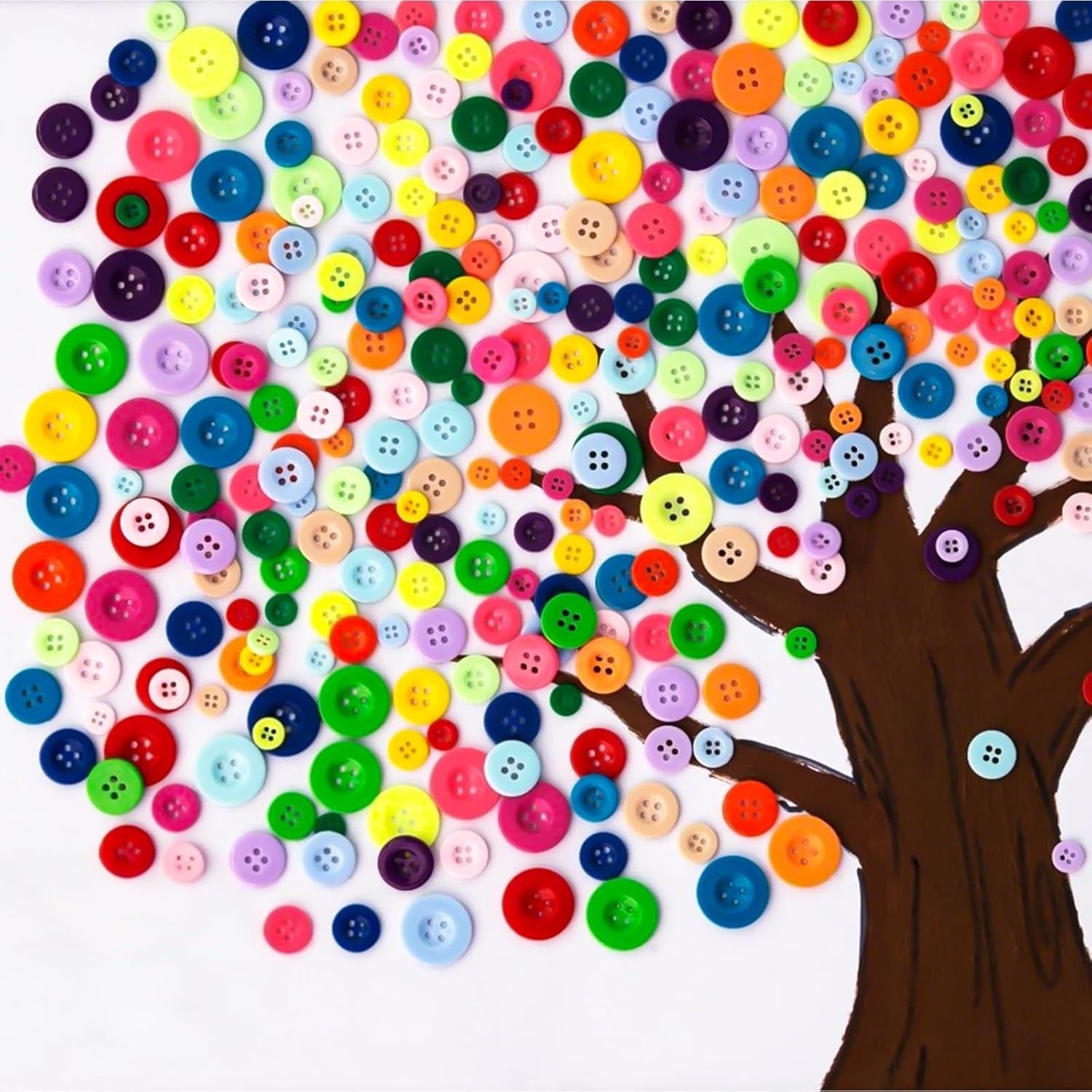 1000 Pcs Resin Buttons, Assorted Sizes Round Craft Buttons for Sewing DIY Crafts