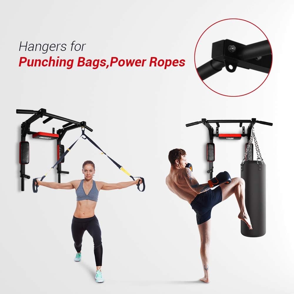 Multifunctional Wall Mounted Pull Up Bar Chin Up bar Dip Station