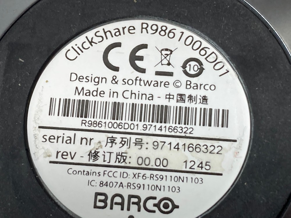 Barco Clickshare Tray and Four Clickshare Buttons R9861006D01 USB Button