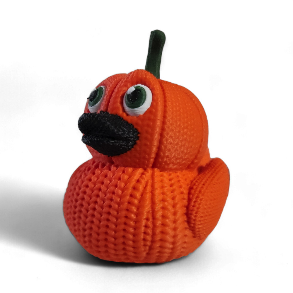 Knit Pumpkin Duck