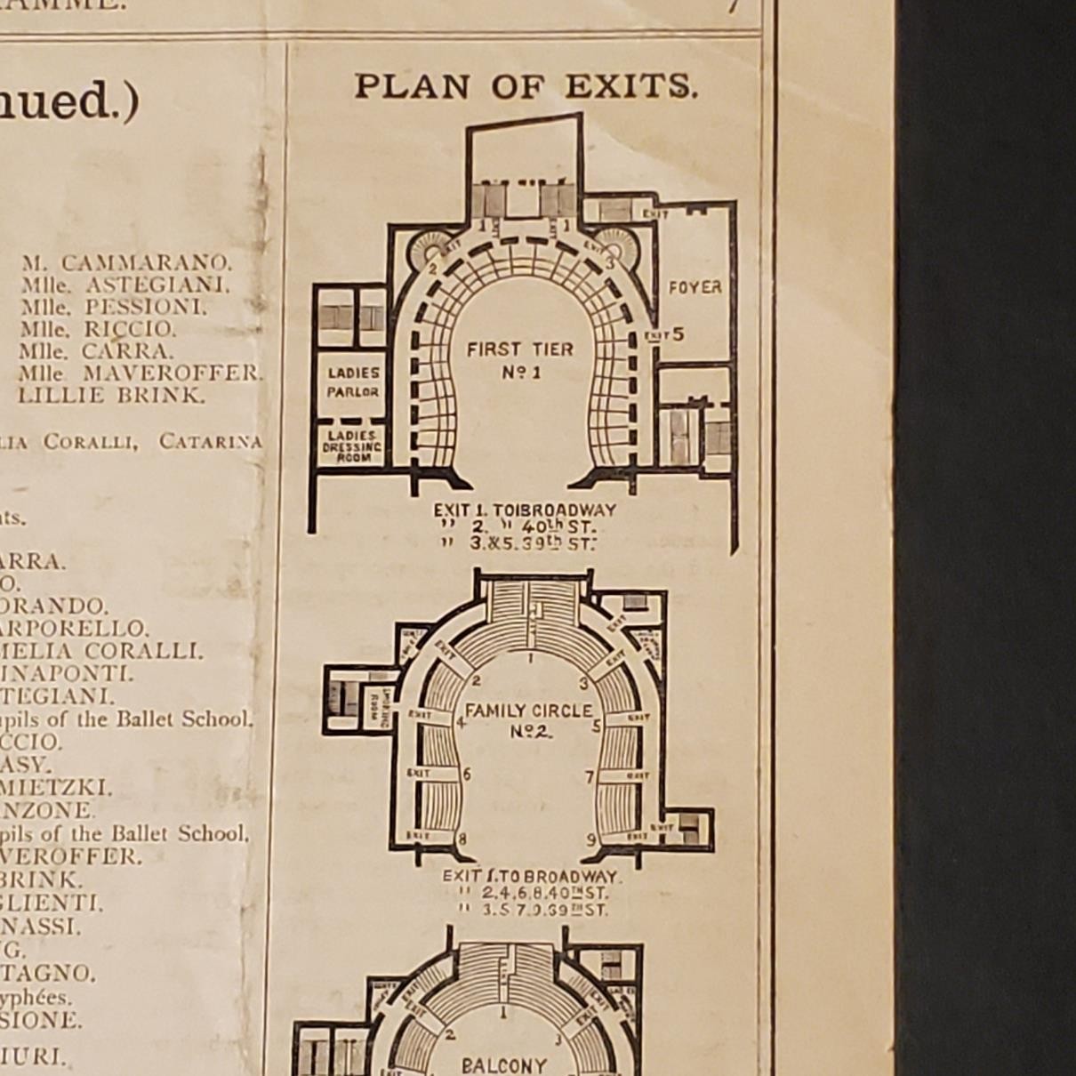 5186----1887 American Opera Programme for the Metropolitan Opera House