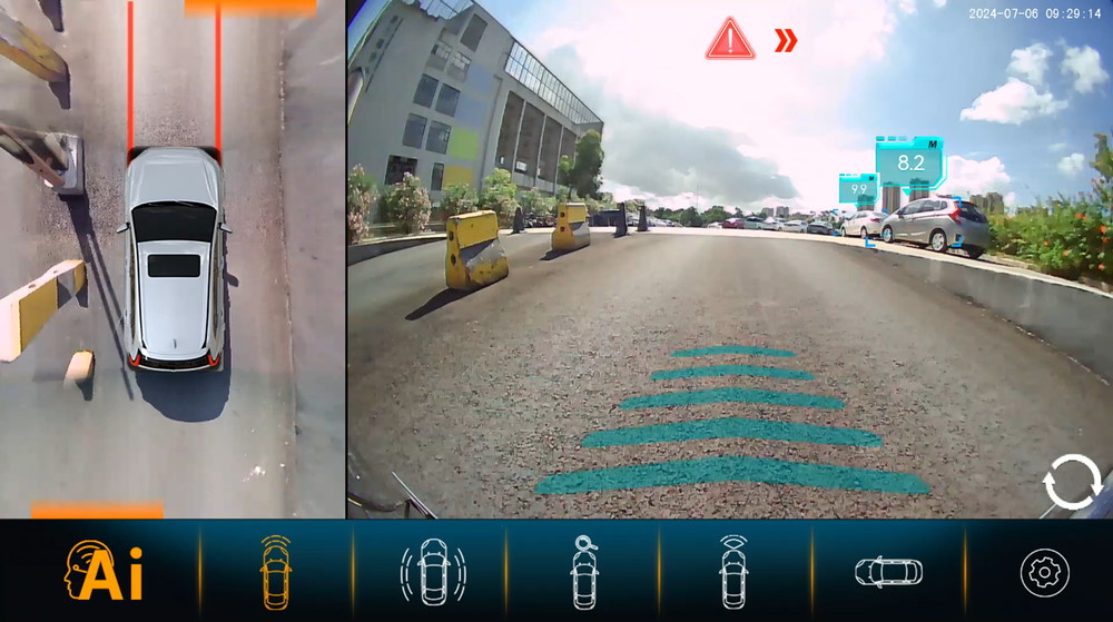 3D Multi-View System Host Blind Spot Backup View Camera Collision Warning