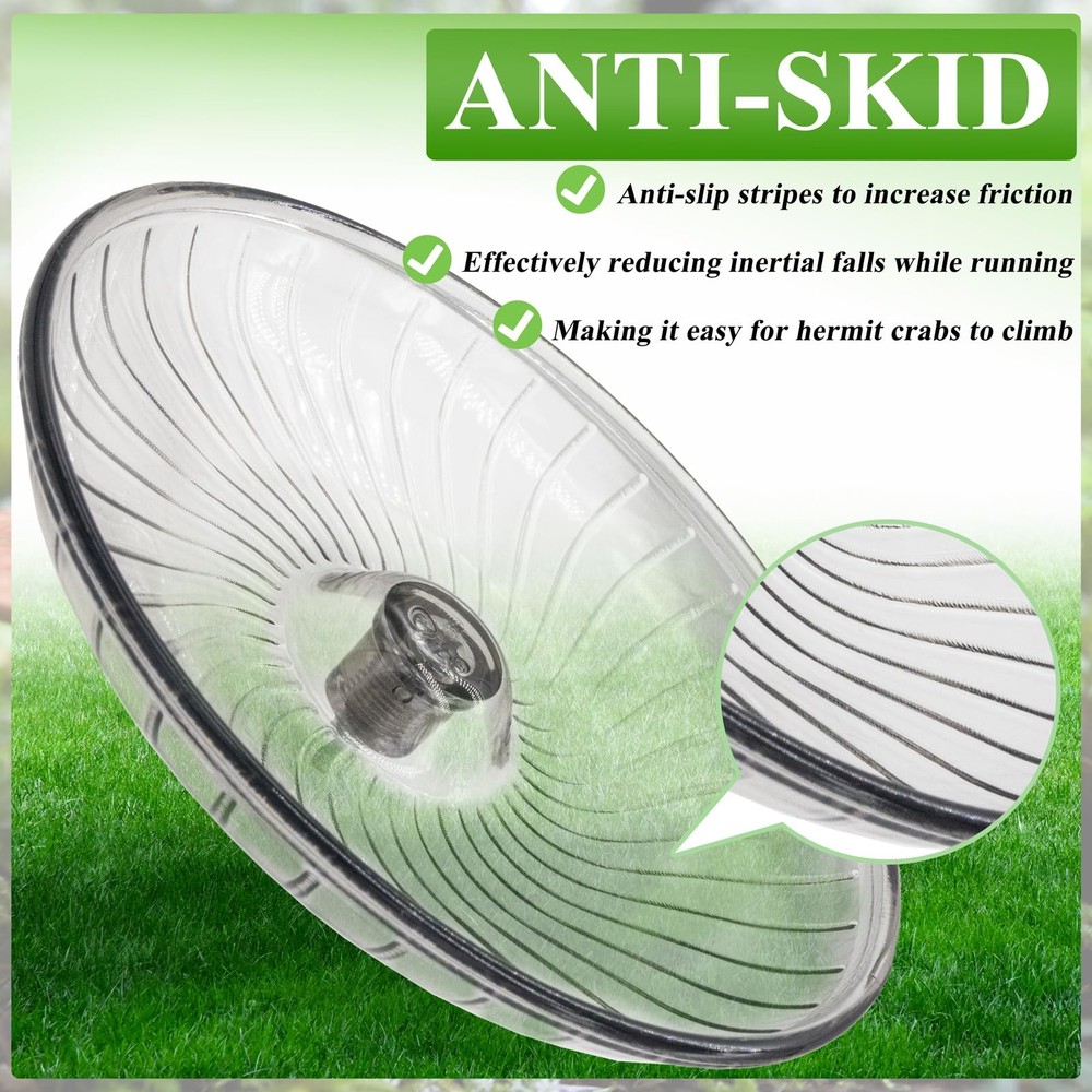 Hermit Crab Exercise Wheel - Silent Running for Transparent Gray