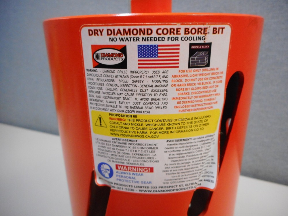 CORE BORE DIAMOND CORE BIT 5” Heavy Duty Orange