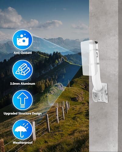 Universal Antenna Mount, 12" Adjustable J Pole Mounting with Weather Proof