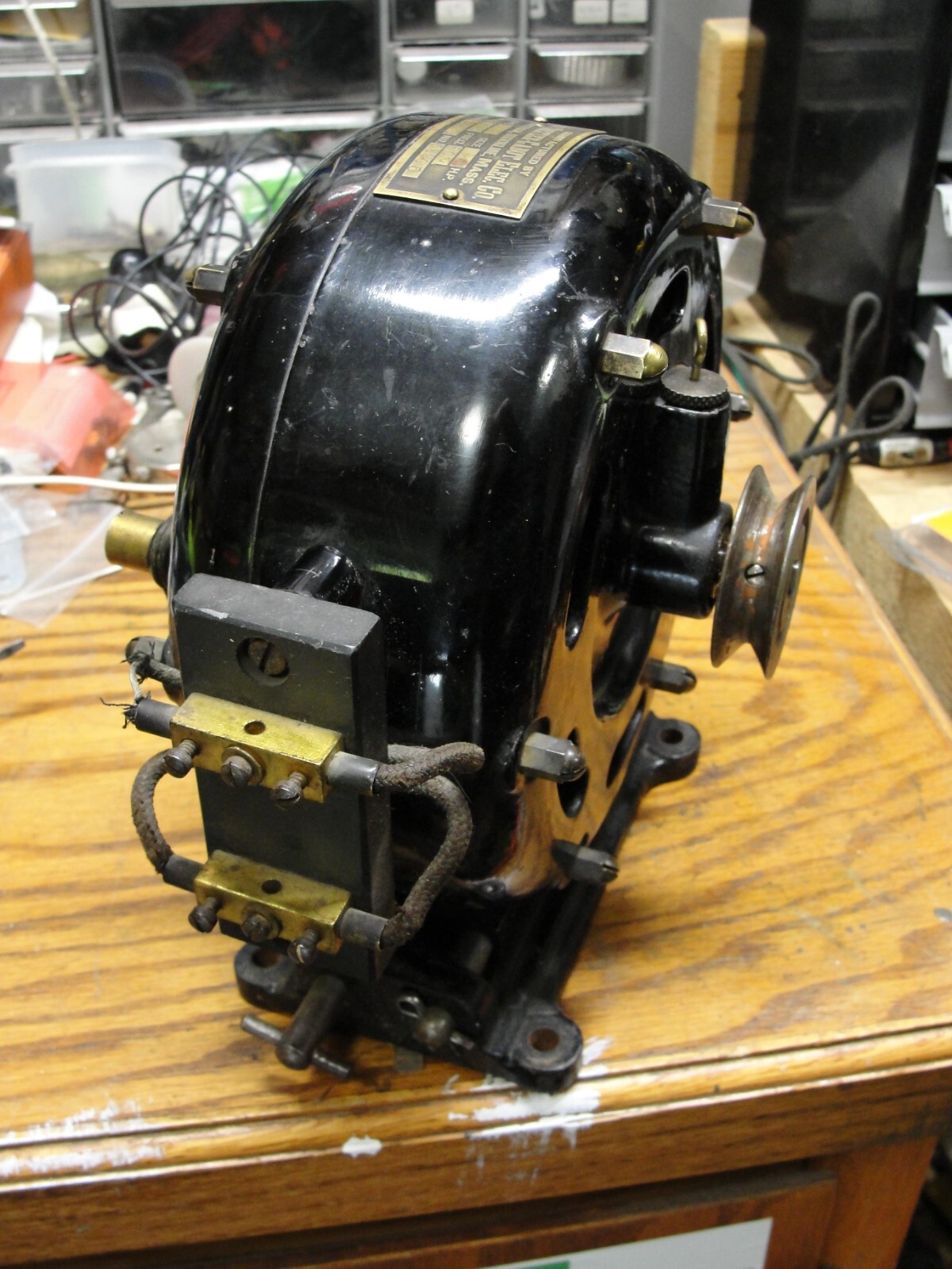 Antique Holtzer Cabot Type 2 Electric Pancake Motor 1200rpm 1/8hp working cond.