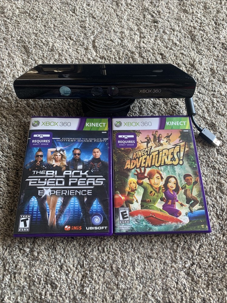 Microsoft Xbox 360 Kinect Sensor w/ Games Bundle - Great Condition