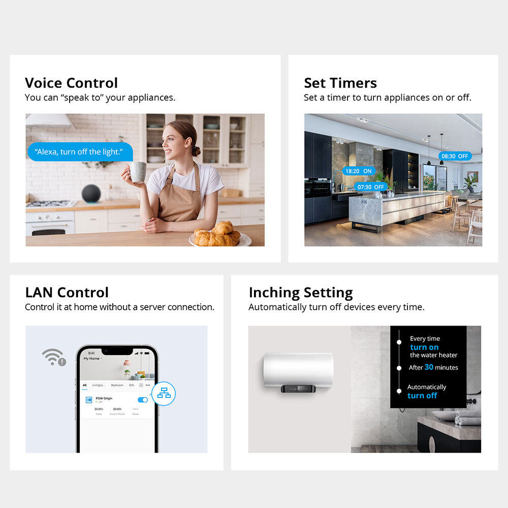 SONOFF POW Origin Smart Power Meter Switch Module 16A Consommation Mesurement