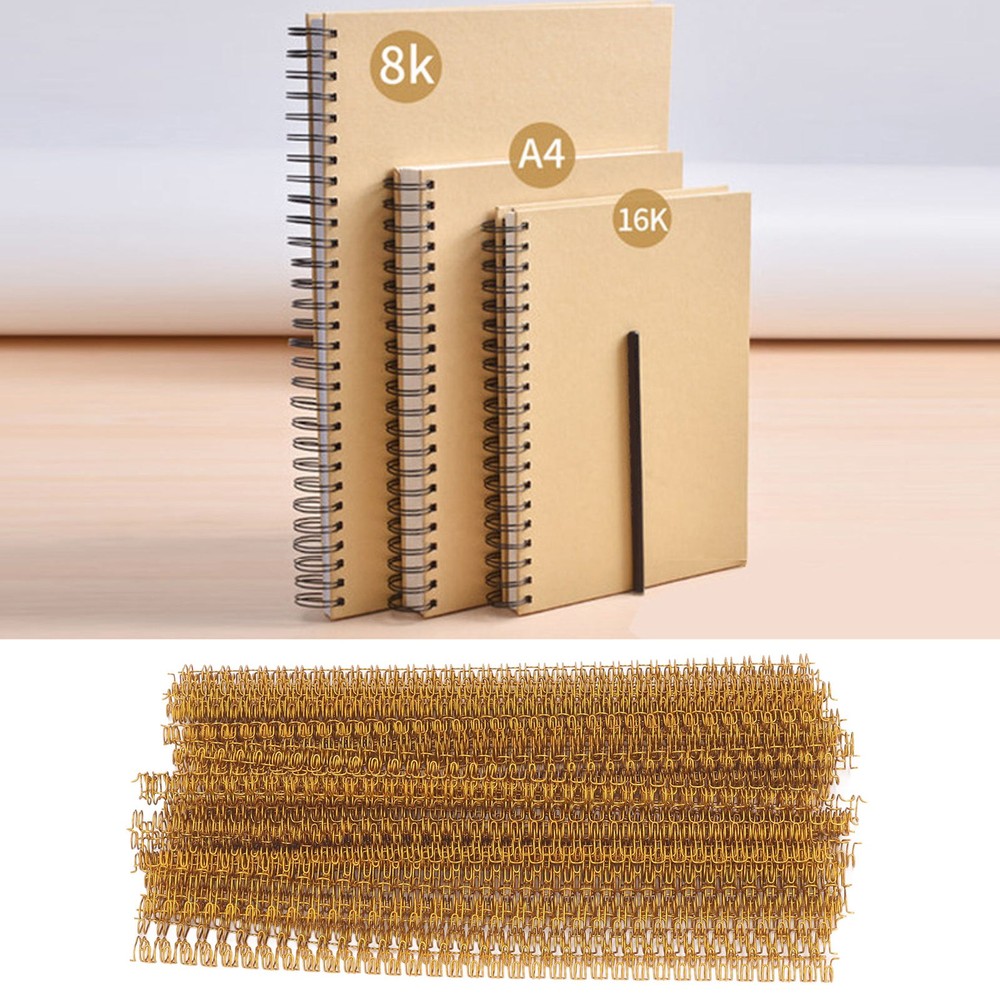 100Pcs Double Loop Wire Binding Spine Durable Set Kit For A4 Paper Popular