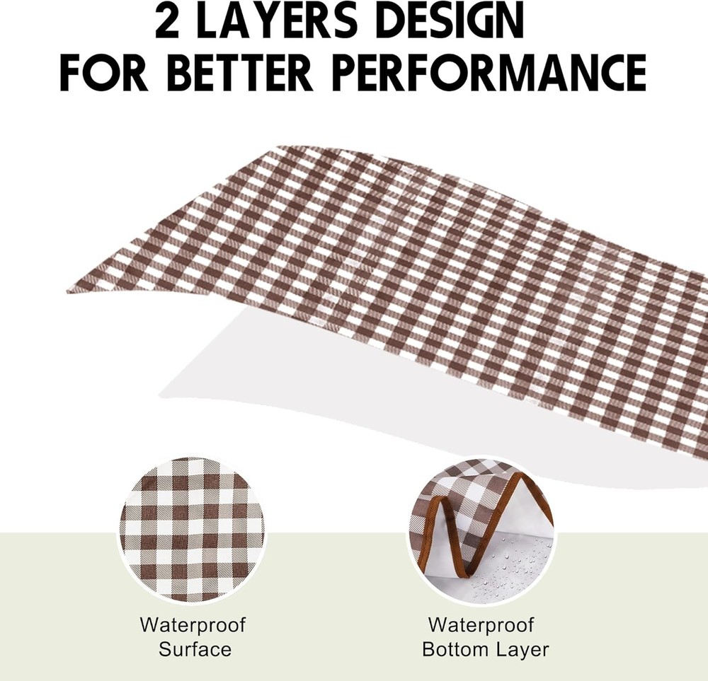Outdoor Picnic Blankets 5' x 6'8" (Rectangular), Brown