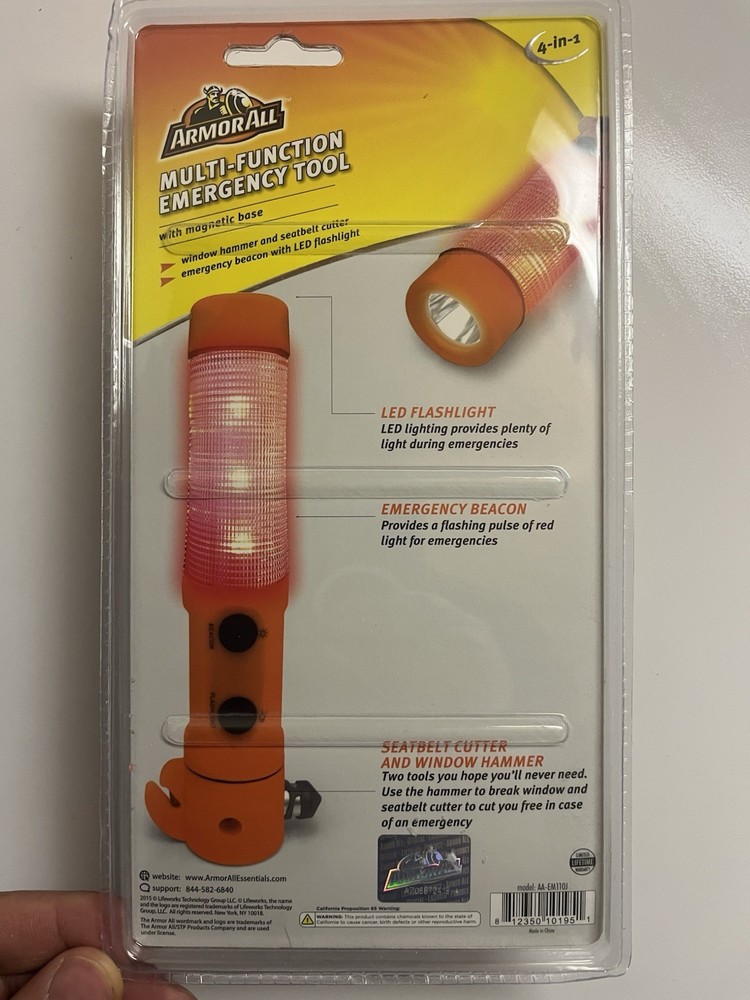 Armor All 4 in 1 Multi-function Emergency Tool with Magnetic Base