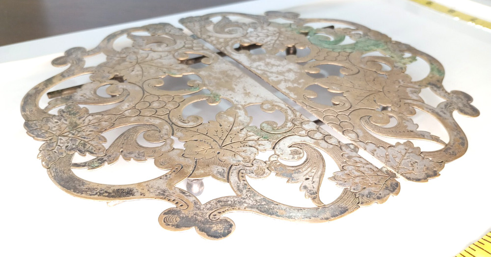 Vintage BSCEP silver-plated adjustable serving trivet