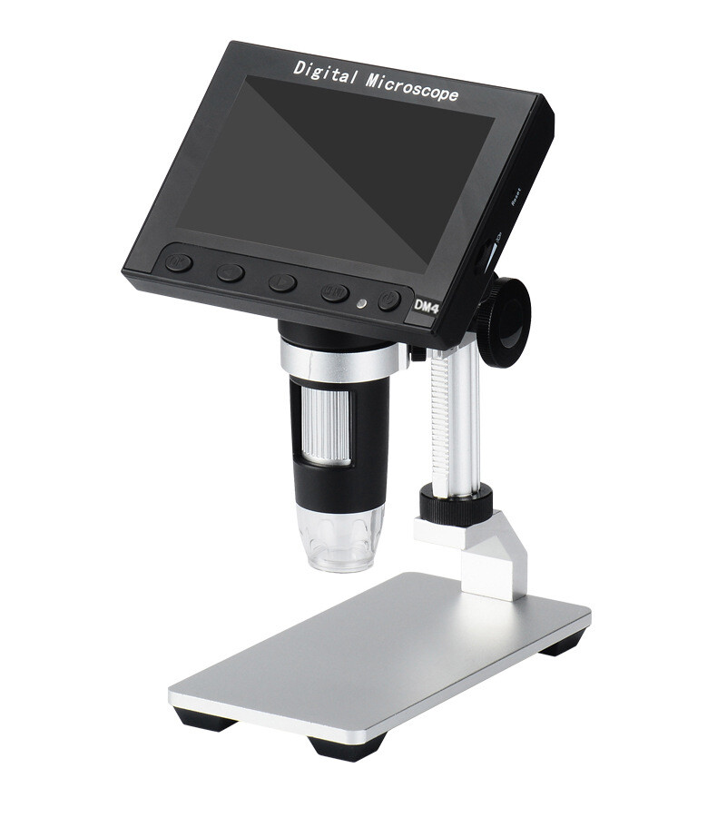 USB Digital Electronic Microscope DM4 4.3"LCD Display VGA Microscope with Stand
