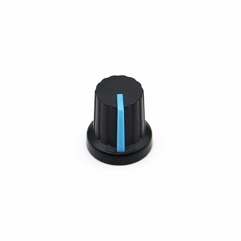 20Pcs 6mm Shaft Hole Plastic Threaded Knurled Potentiometer Knobs Cap KIT 15*15