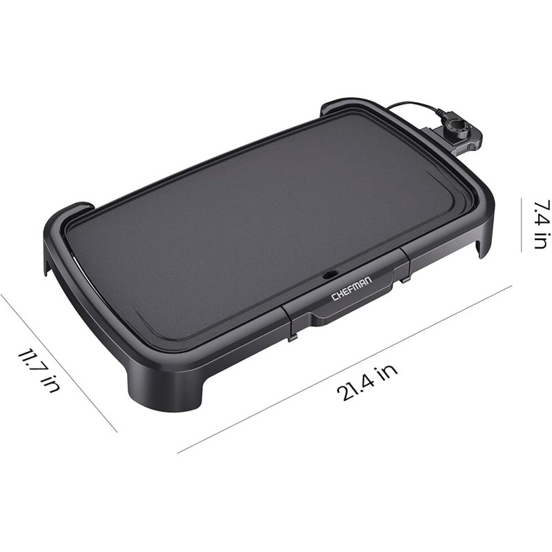 Nonstick Electric Griddle XL Cooking Surface Removable Temp Control Drip Tray US