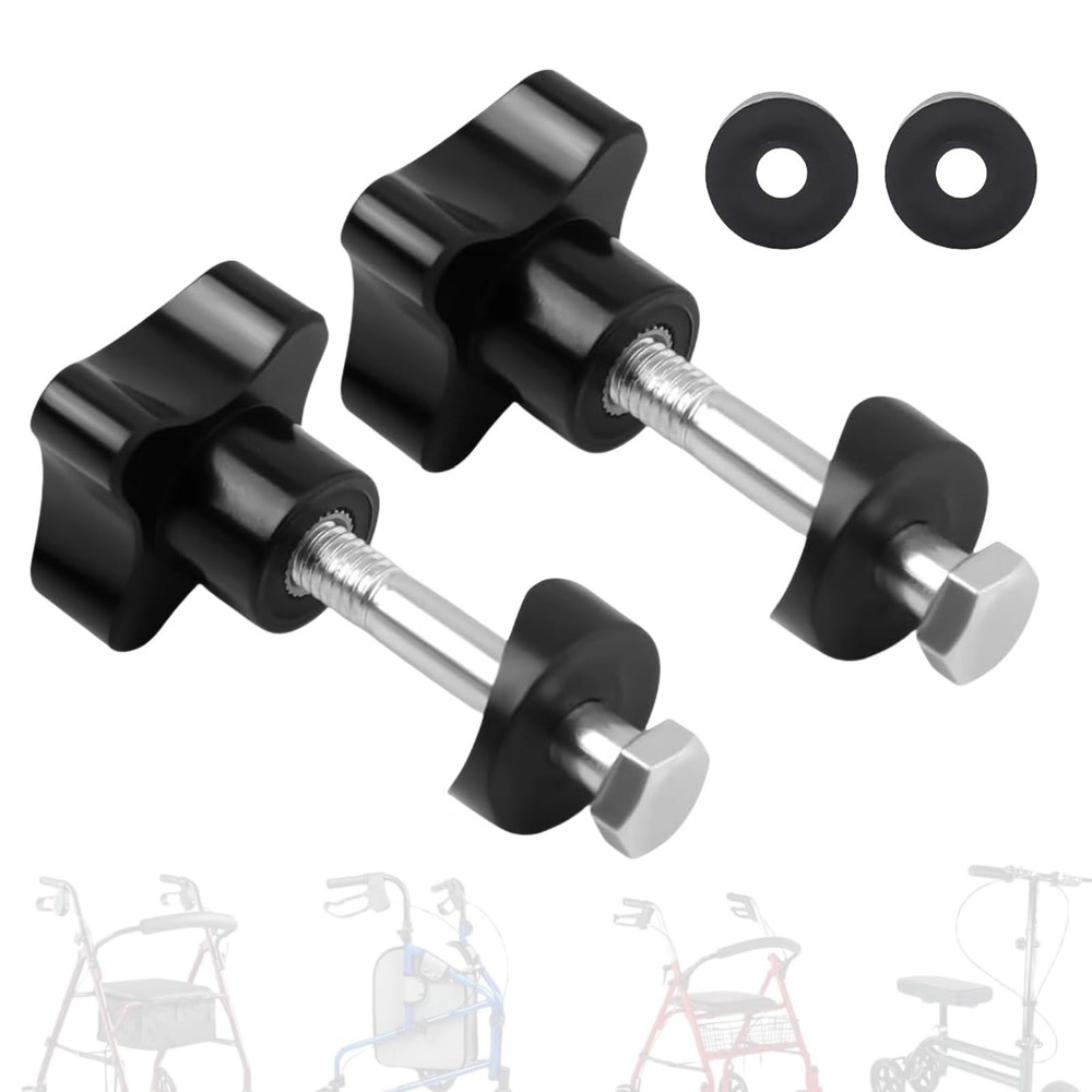 SZHSYJY 2 Set Rollator Walker Replacement knobs,Universal,Replacement Black