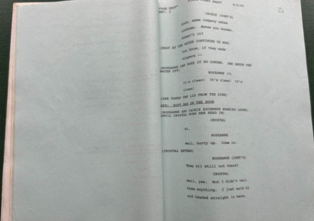 Original Roseanne TV Production Script "The Test" 1990 Final Draft