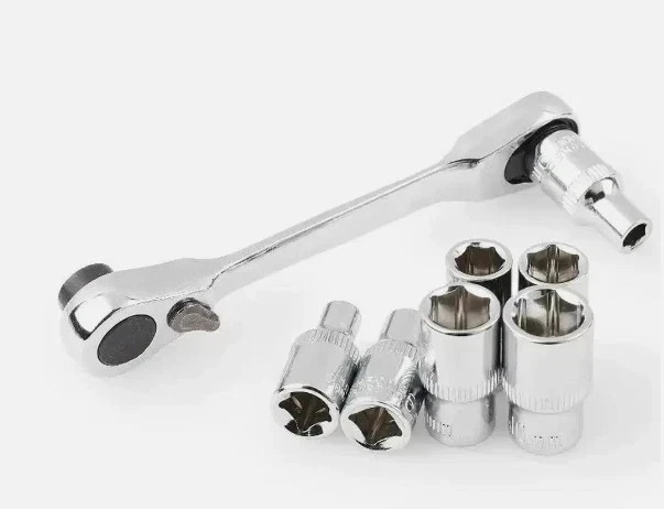 1/4" Mini Double-Ended Quick Socket Ratchet Wrench Rod Screwdriver Bit Tools NE!