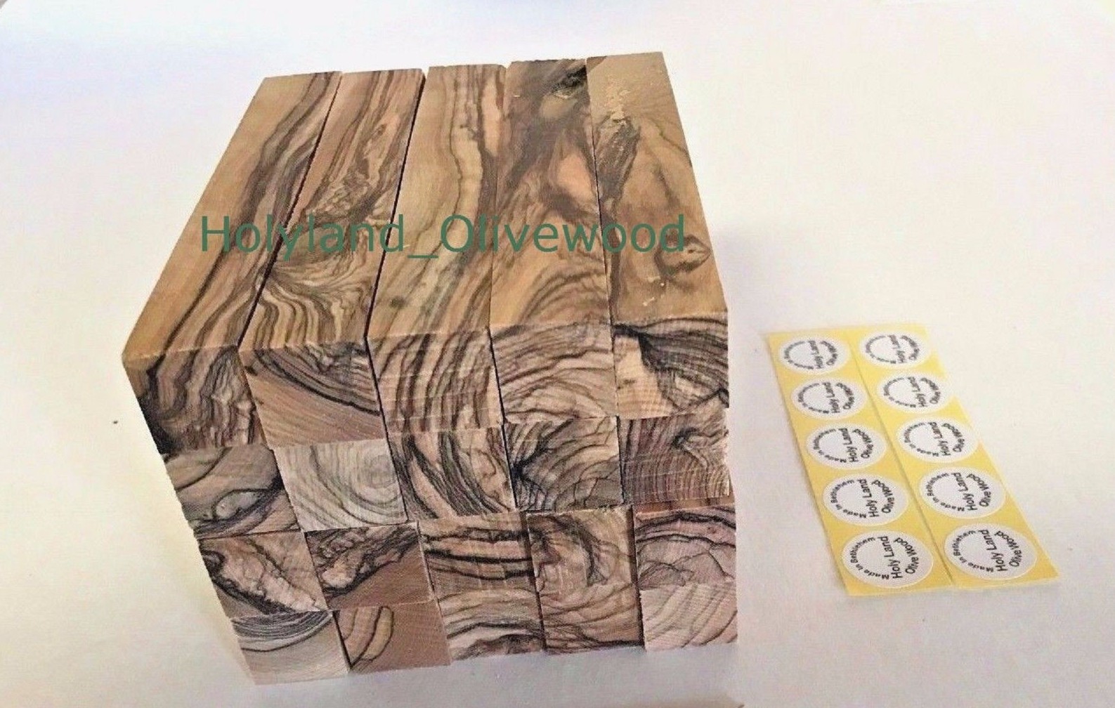 10 ~PREMIUM QUALITY~ BETHLEHEM /HOLY LAND~FIGURED~ Olive Wood Pen Turning Blanks