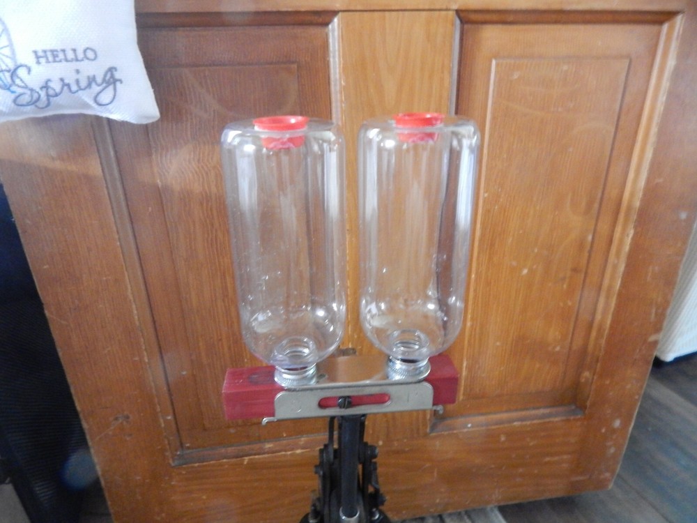 MEC RELOADING PRESS REPLACEMENT POWDER / SHOT BOTTLES PET CLEAR W/ PLUG & LID