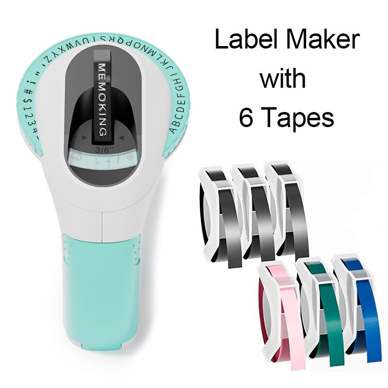 Phomemo Embossing Label Maker Machine with 6 Tape Portable Retro Embossed Writer