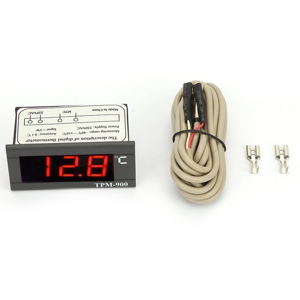 TPM‑900 220V Digital Temperature Controller LED Panel Meter with Sensor