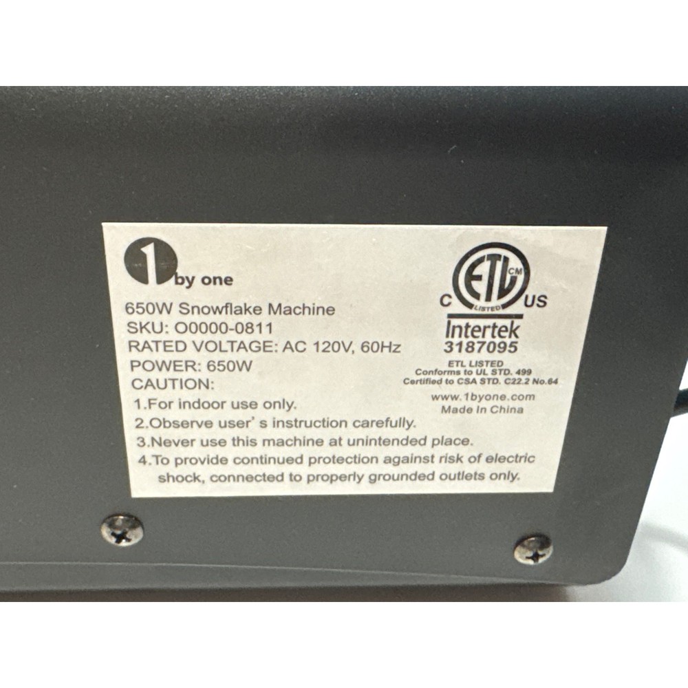 New! 1 By One 650W Snowflake Machine