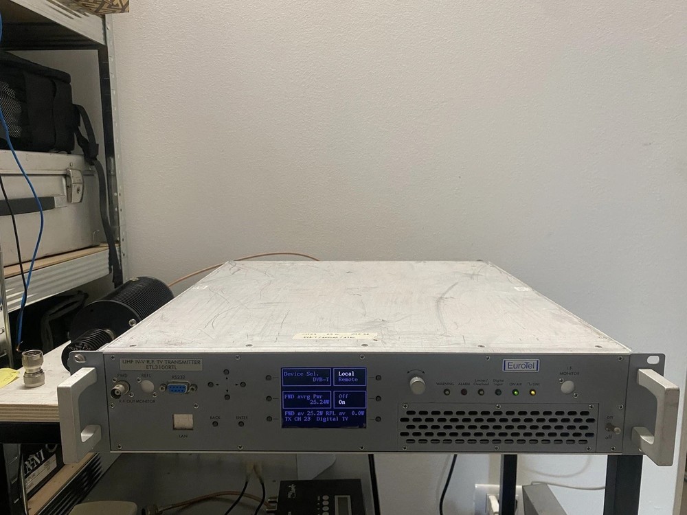 BROADCAST TV TRANSMITTER DVB-T /ATSC / ANALOG EUROTEL ETL 3100 25W Full Tested