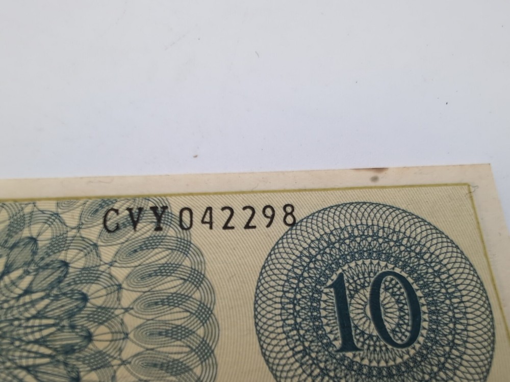1964 Indonesian 10 sen banknote uncirculated