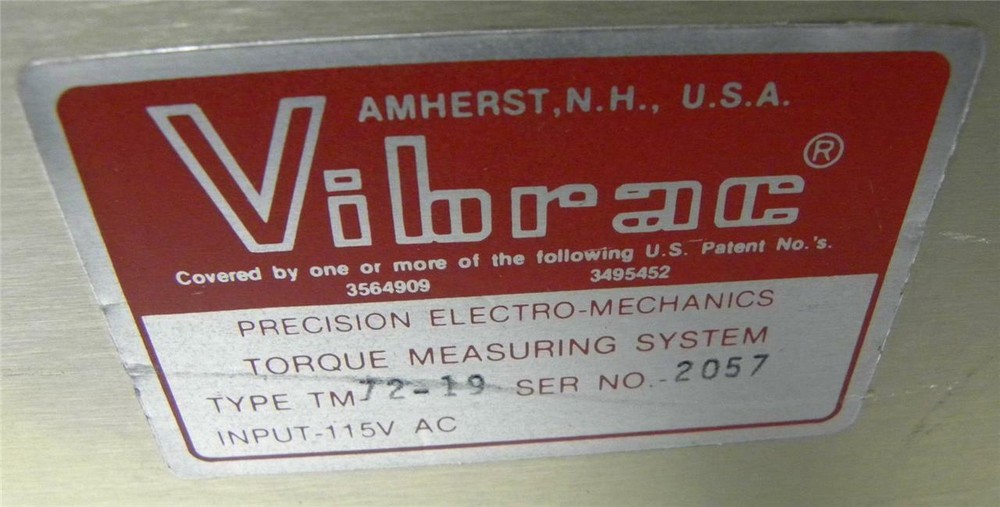 Vibrac TM72-19 Torque Measuring System
