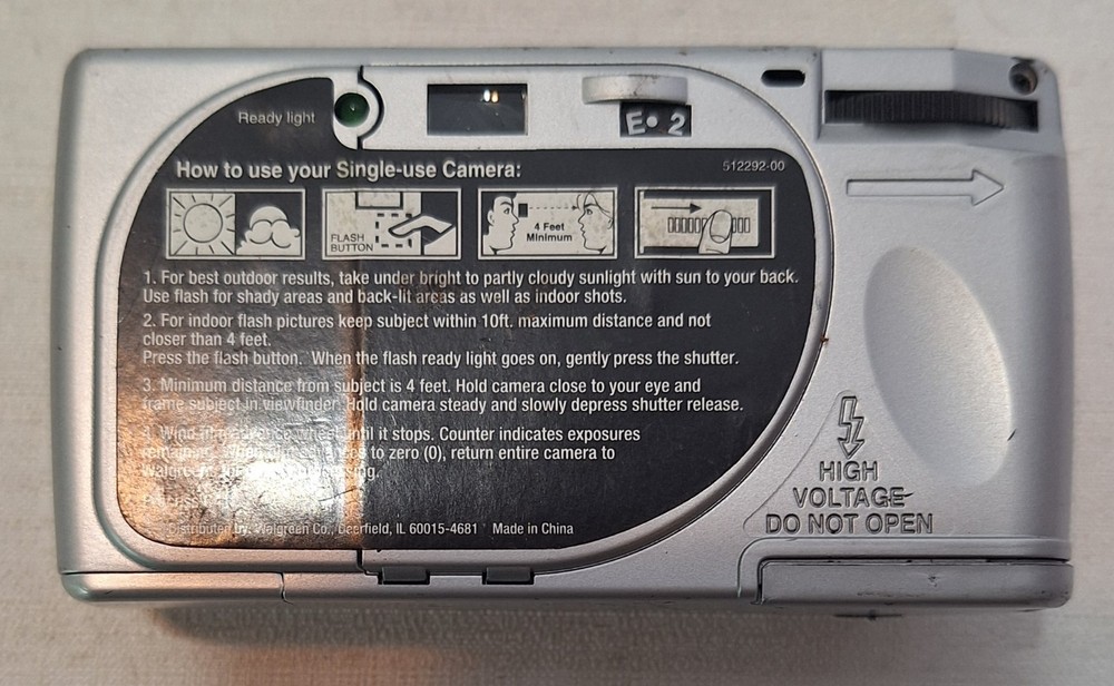 Studio 35 Single Use Camera Silver Parts Only Untested