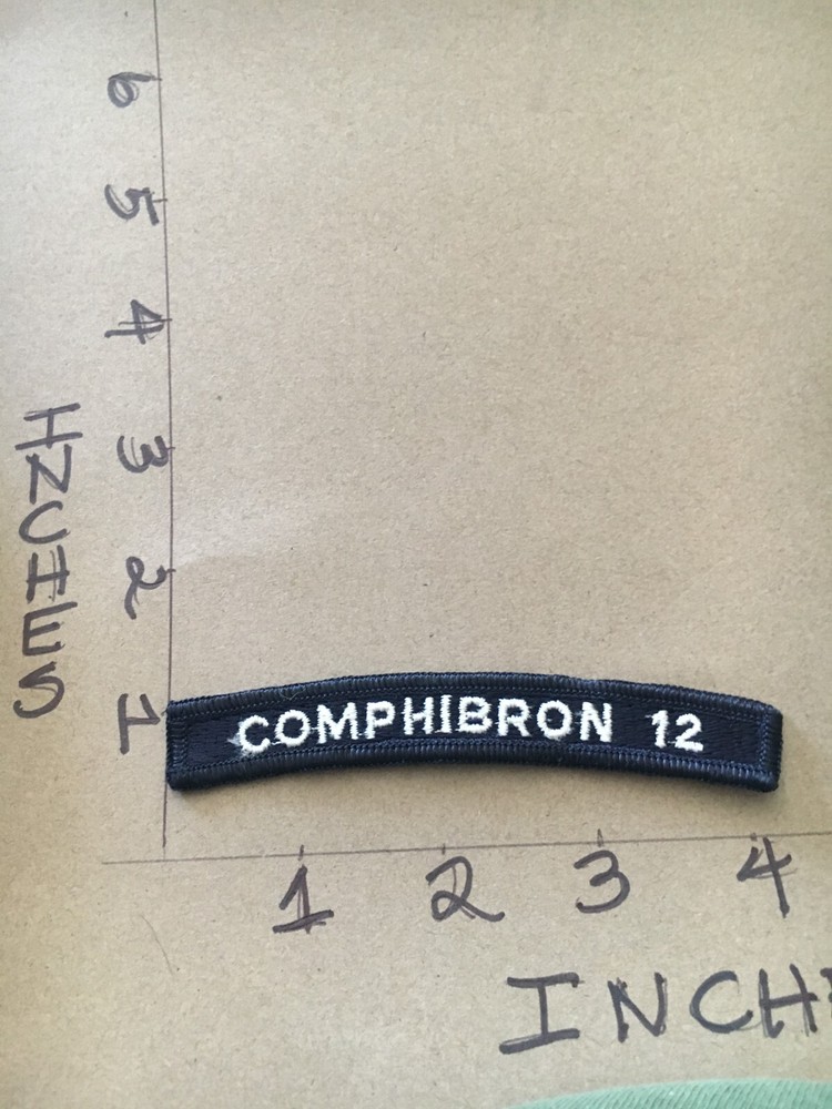 US NAVY SHOULDER STRIP TAB rocker Patch COMPHIBRON 12