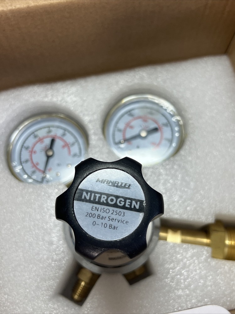 Manatee Nitrogen Regulator CGA580 Inlet Connection and 1/4 inch Open Box