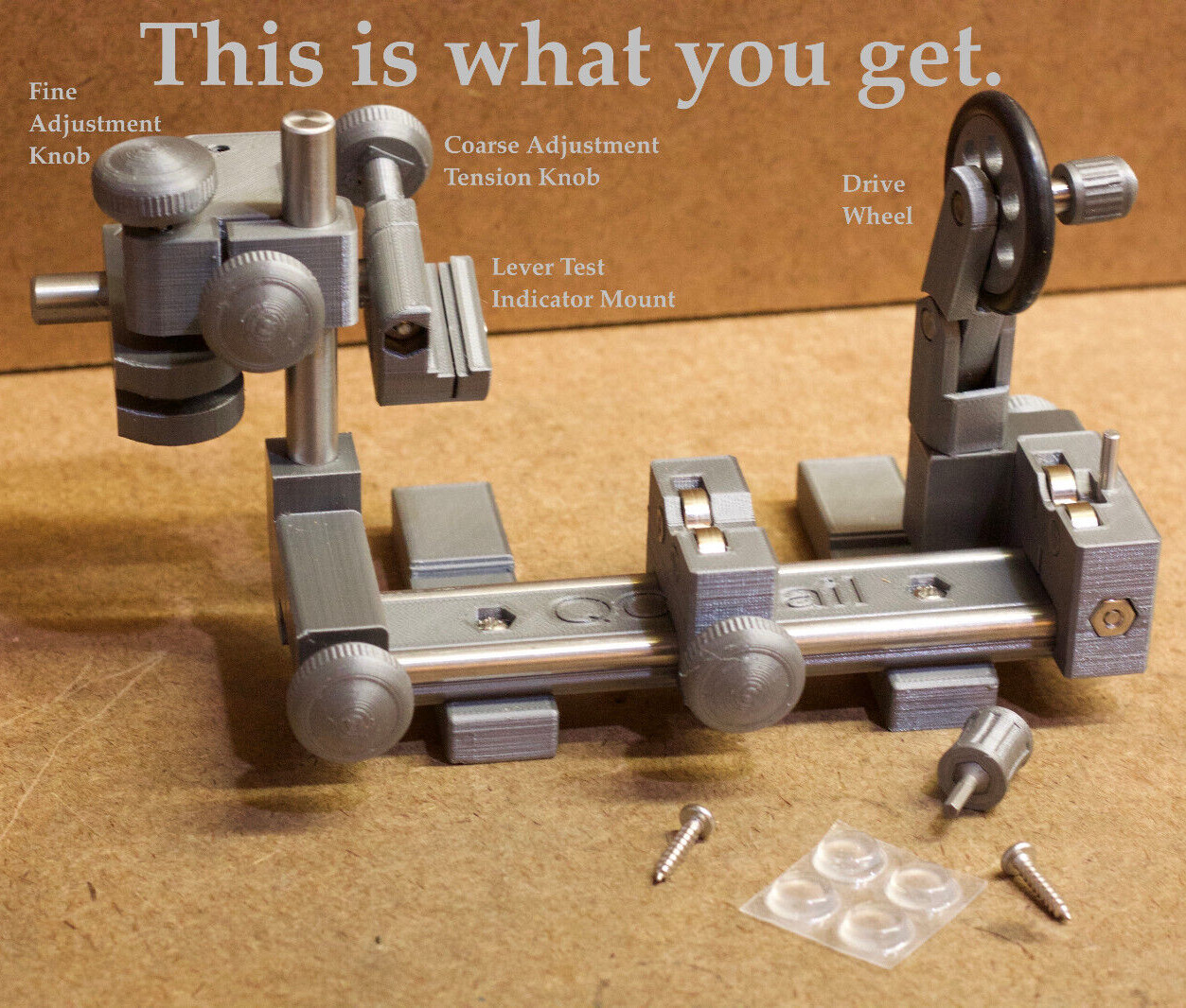QC-Rail Concentricity Gauge Fixture for Lever Indicators to measure runout