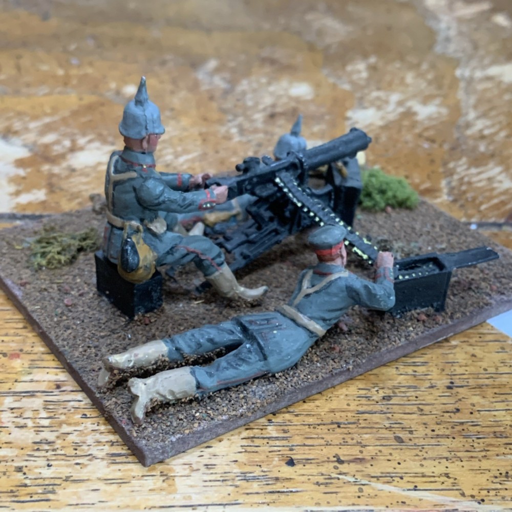 WWI German Machine Gun Crew Painted Customized Diorama Figures