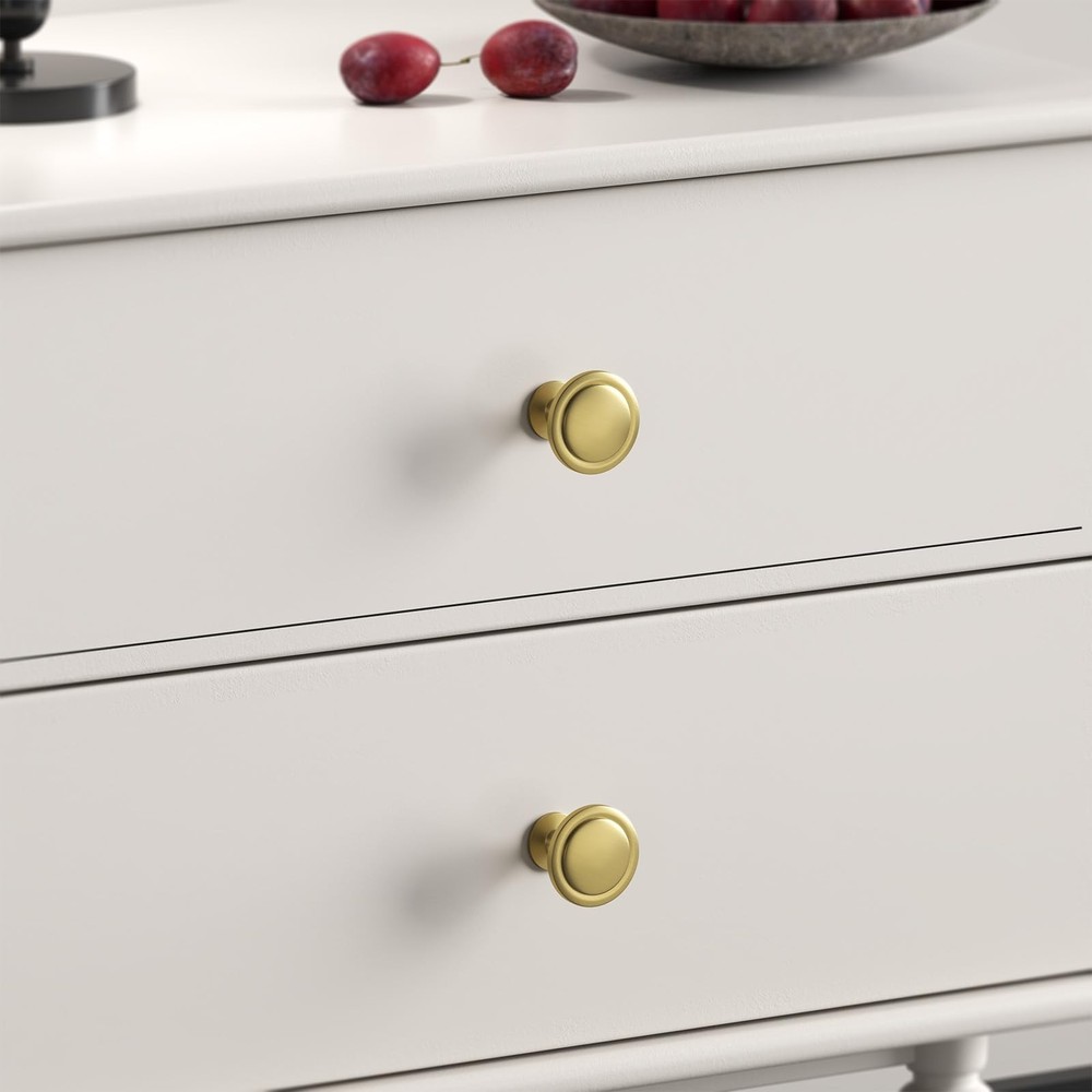 homdiy 10 Pack Gold Cabinet Knobs Zinc Alloy Kitchen Knobs, Gold Pulls for Ca...