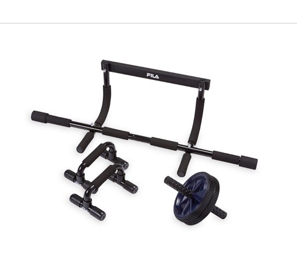 Fila Home Gym Kit Workout Pull-up Pull Up Bar Pullup Ab Wheel Push Up Handles