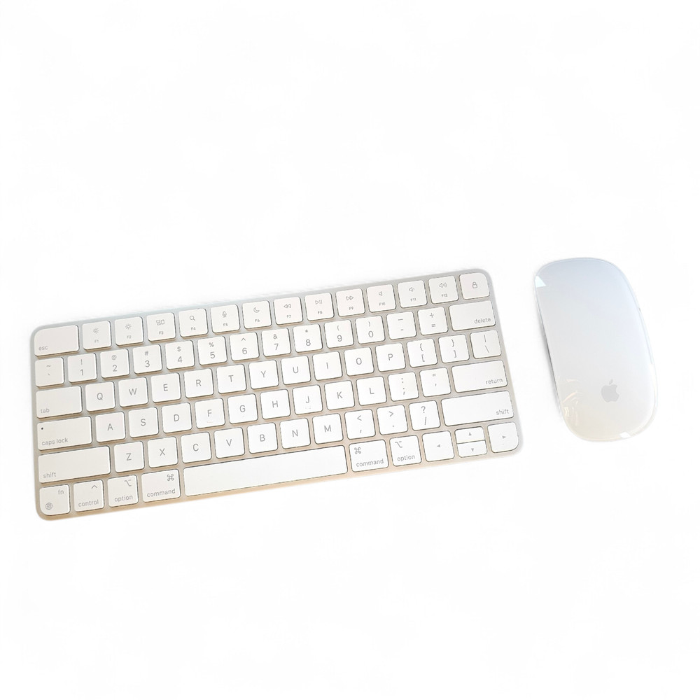 Apple Magic Keyboard A2450 & Magic Mouse 2 A1657 Bundle Silver White - Mint