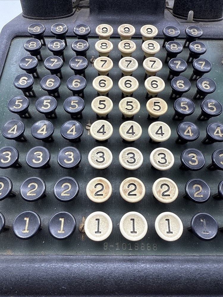 Vintage 1925 Burroughs Portable Adding Machine Register Keys Lever Work