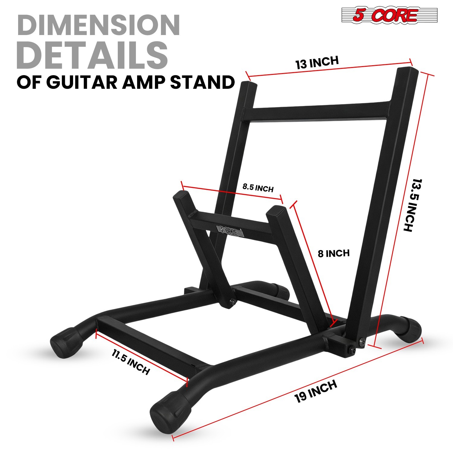 5 Core Amp Stand Low Profile Heavy Duty Adjustable Guitar amplifier Stands