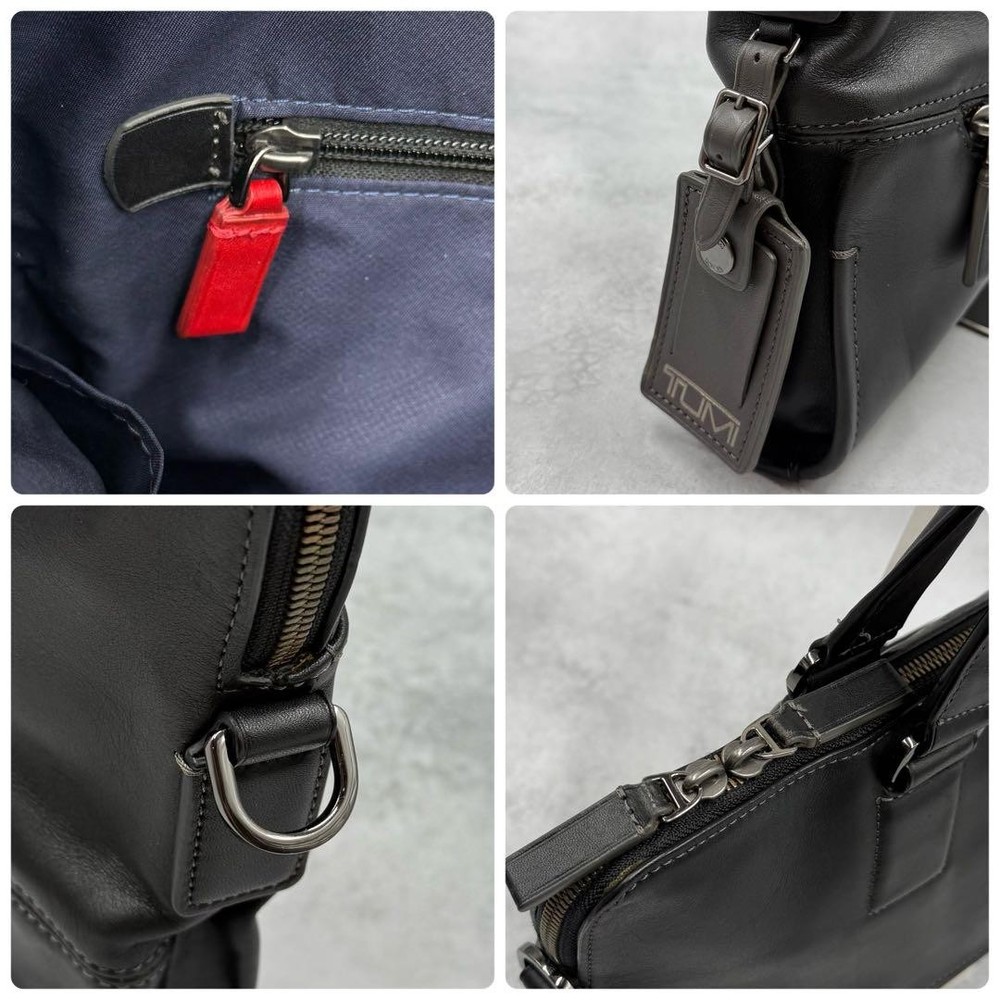 TUMI Harrison Leather Briefcase 2-Way Black **Used**