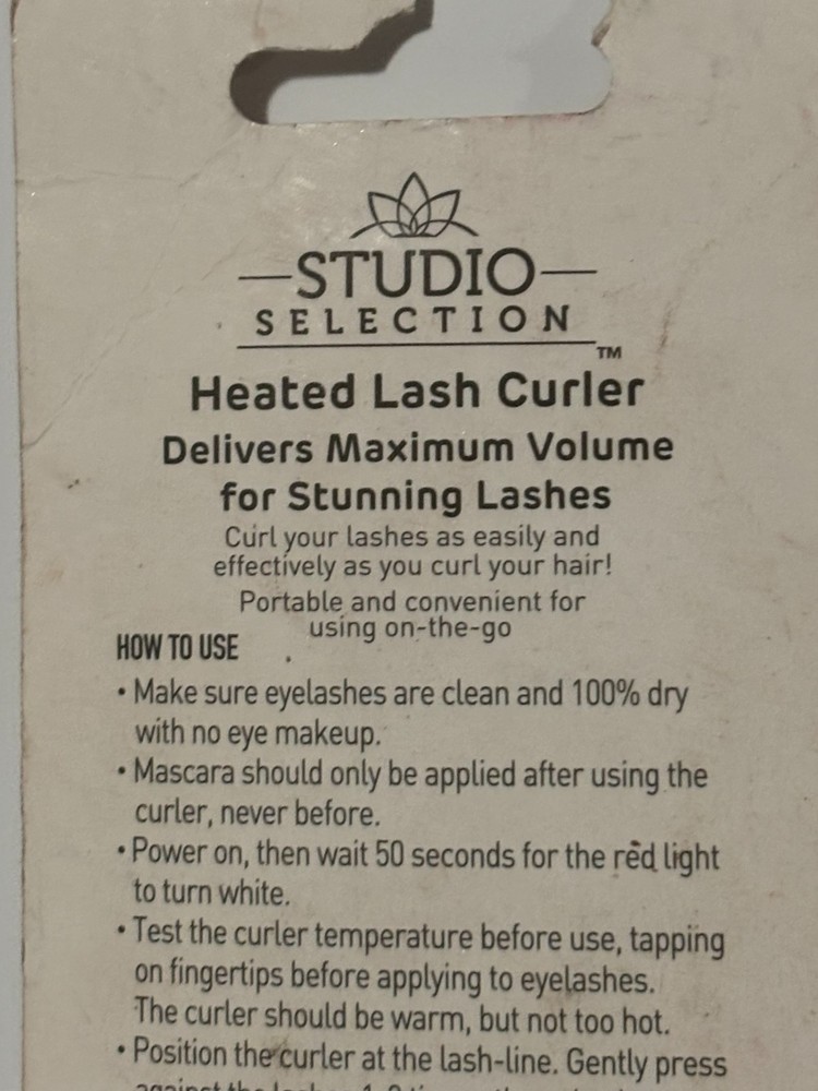 Studio Selection Heated Lash Curler for Stunning Lashes.
